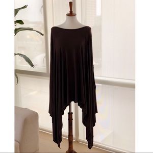 [NWOT] (Red & Brown) Asymmetrical Poncho Tunics